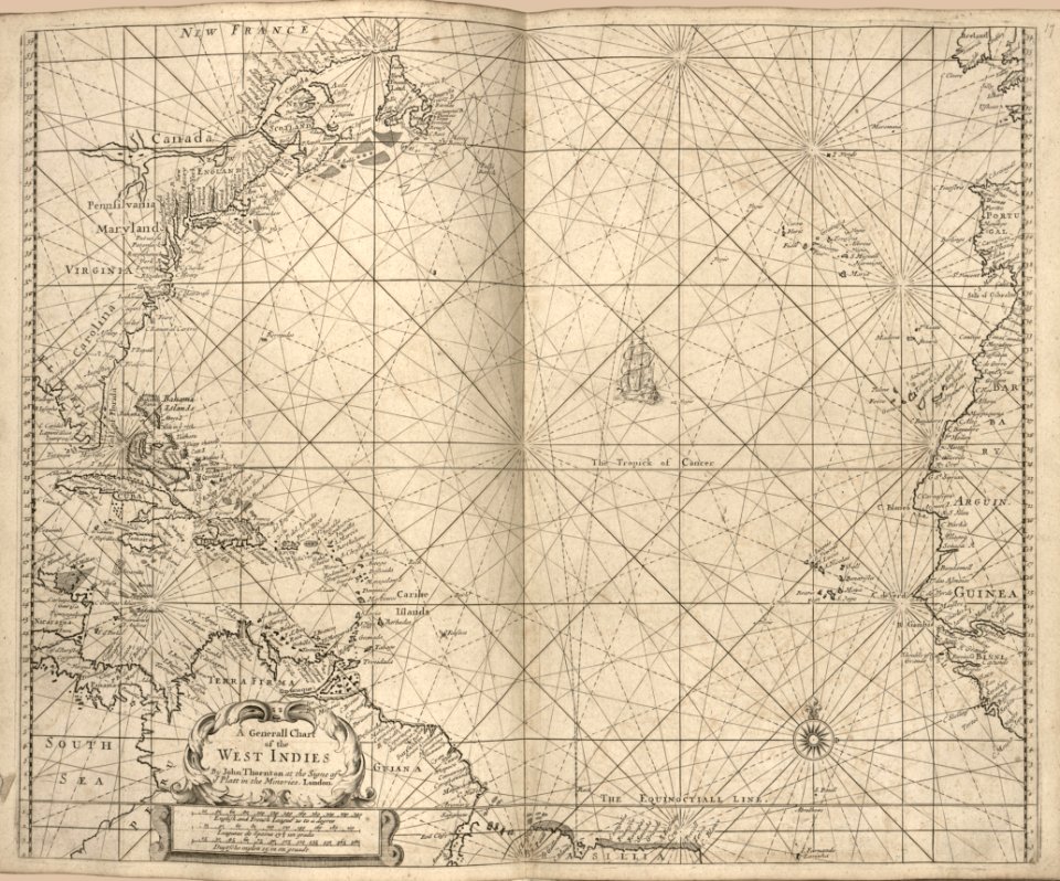 Atlas maritimus or, the sea-atlas - being a book of maratime (sic) charts describing the coasts, capes, headlands, sands, shoals, rocks and dangers, the bays, roads, harbours, rivers, and ports in LOC 2010592349-24
