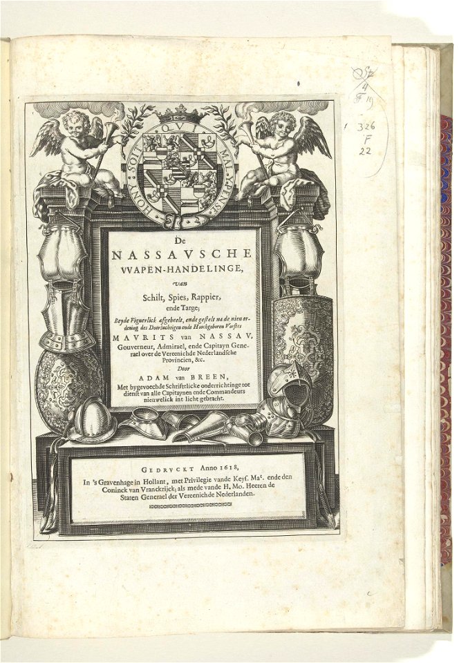 000 Book illustrations of Nassausche wapen-handelinge, van schilt, spies, rappier, ende targe
