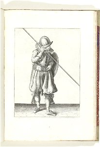 005 (pikeman) Book illustrations of Nassausche wapen-handelinge, van schilt, spies, rappier, ende targe