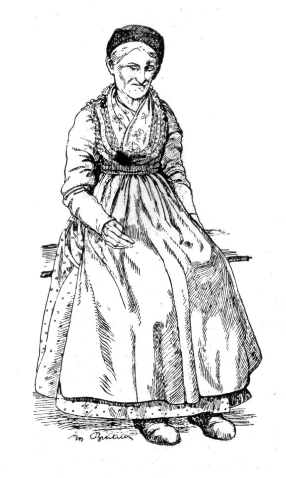 007 Die alte Lippin in der Kainisch mit der Edelhaube aus Fischotterfell 1860