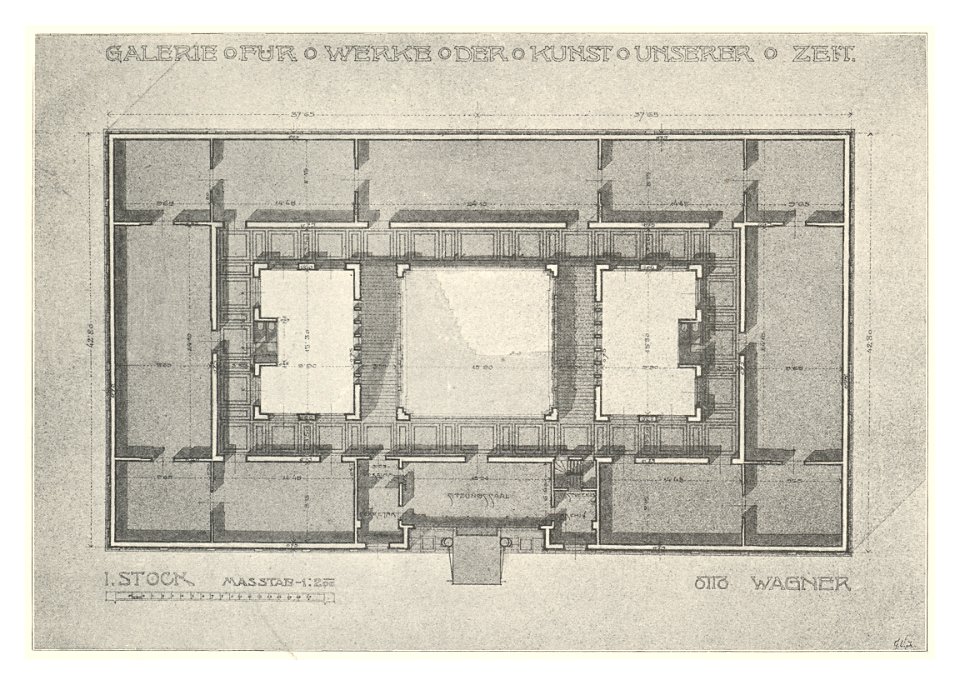 01 Wagner - Studie Galerie für Werke der Kunst unserer Zeit Bd. III 2. Heft - 1. Stock