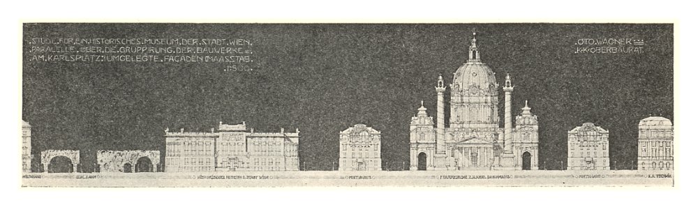 01 Wagner - Studie Stadtmuseum Karlsplatz, Wien Bd. III Heft 5, 6, 7 - Ensemble Karlsplatz