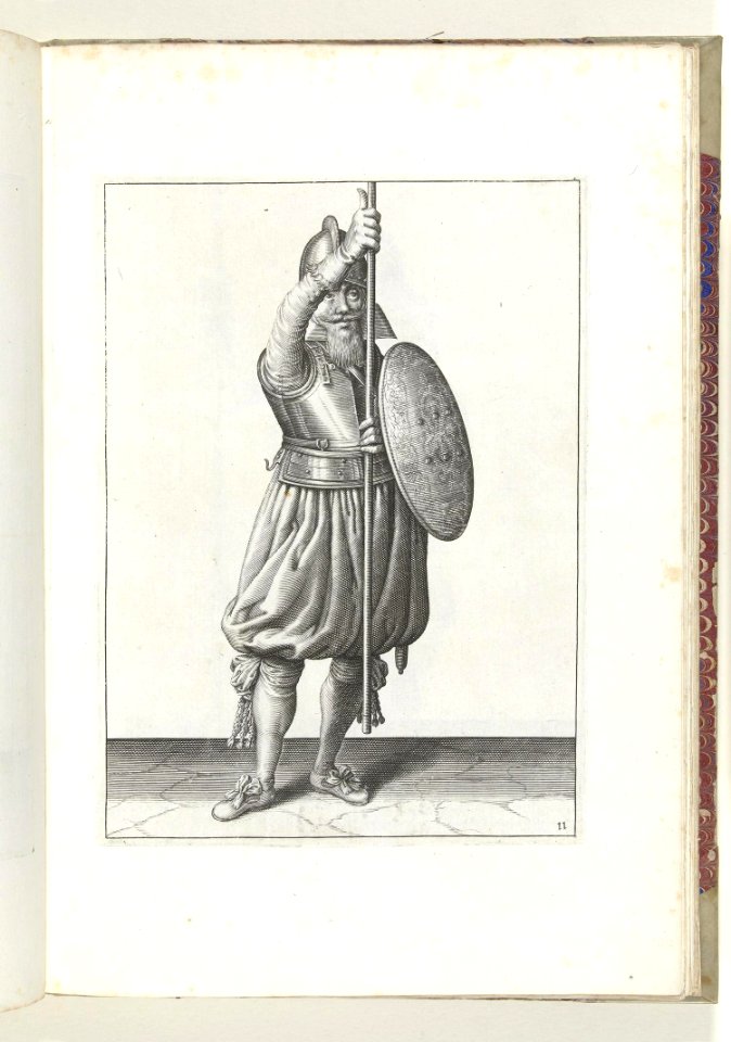 011 (pikeman) Book illustrations of Nassausche wapen-handelinge, van schilt, spies, rappier, ende targe