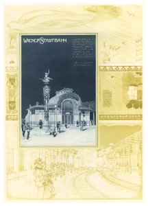 01 Wagner-Blätter - Bd. III Station Akademiestraße, rechtsseitiger Pavillon - Präsentationsbild