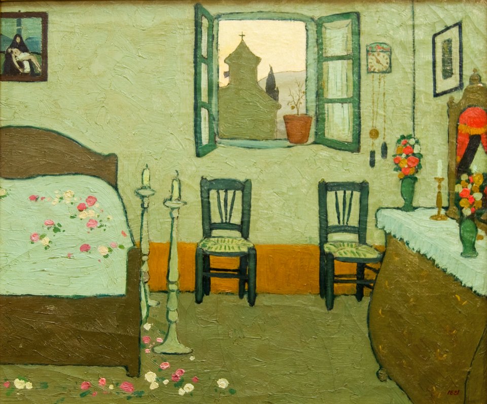 01-Pere Torné Esquius. L'habitació triste, c. 1913.Biblioteca Museu Víctorbalaguer. Vilanova i la Geltrú