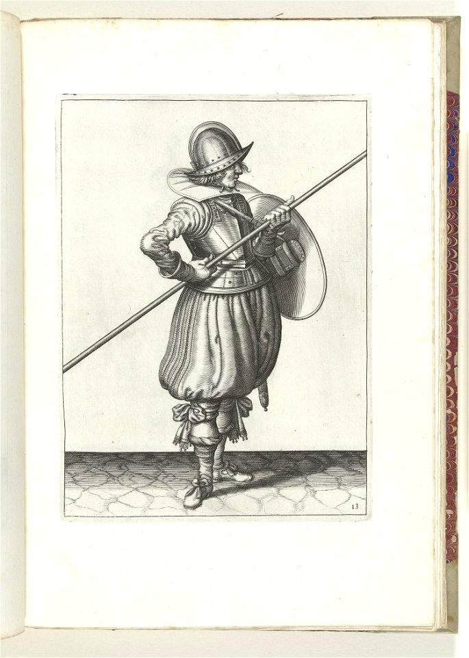 013 (pikeman) Book illustrations of Nassausche wapen-handelinge, van schilt, spies, rappier, ende targe