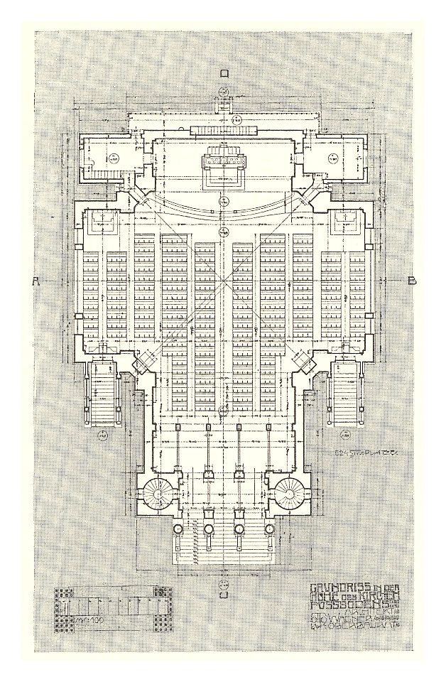 02 Otto Wagner-Kirche- Baumgartnerhöhe - Wagner Band 5. 6. und 7. Heft -Erdgeschoß