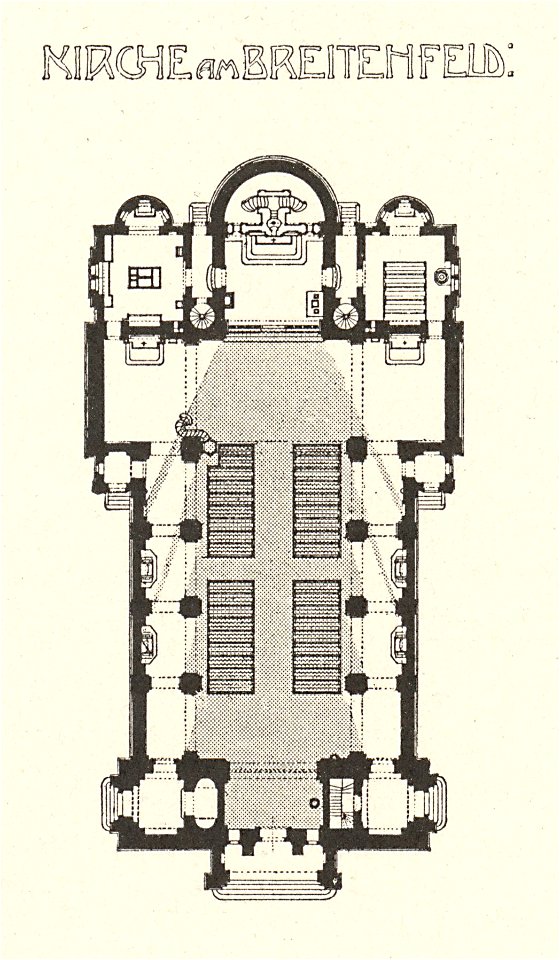 02 Wagner - Moderne im Kirchenbau Bd. III 2. Heft - Plan Kirche in Breitenfeld