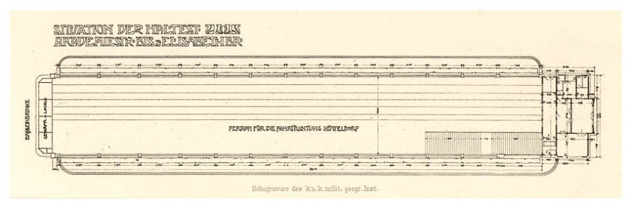 02 Wagner-Blätter - Bd. III Haltestelle Akademiestraße-Bahnsteiggesamtplan