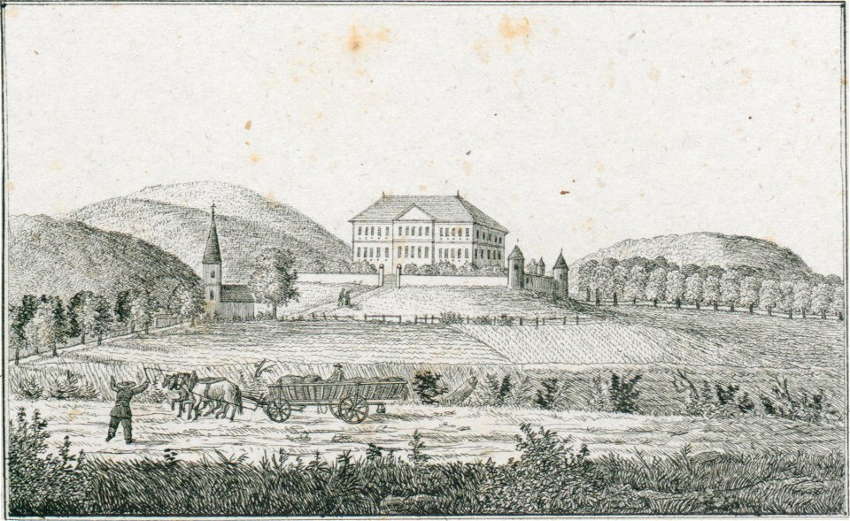 021 Schloss Dornau im Marburger Kreis - J.F.Kaiser Lithografirte Ansichten der Steiermark 1825 (2)