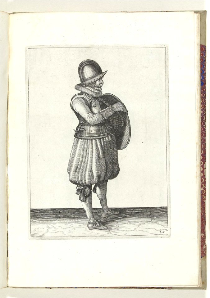 025 (swordsman) Book illustrations of Nassausche wapen-handelinge, van schilt, spies, rappier, ende targe