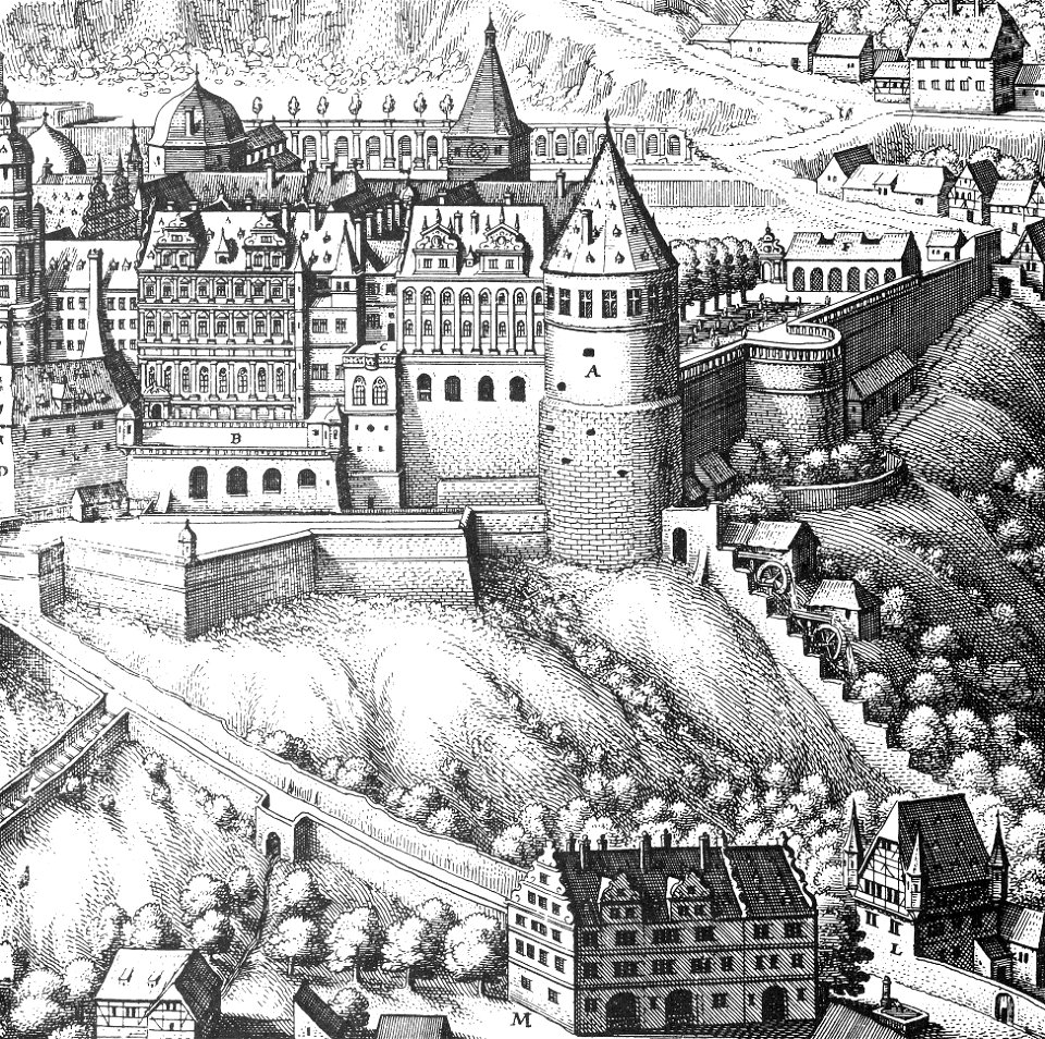 Alte Muenze Heidelberg 1620 von Merian