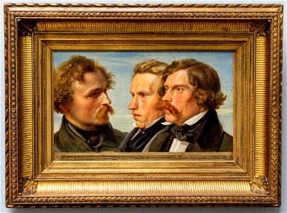 Alte Nationalgalerie-Hübner-Die Maler Karl Friedrich Lessing, Carl Sohn und Theodor Hildebrandt DSC8134