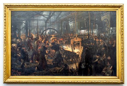 Alte Nationalgalerie-Menzel-Das Eisenwalzwerk DSC8013