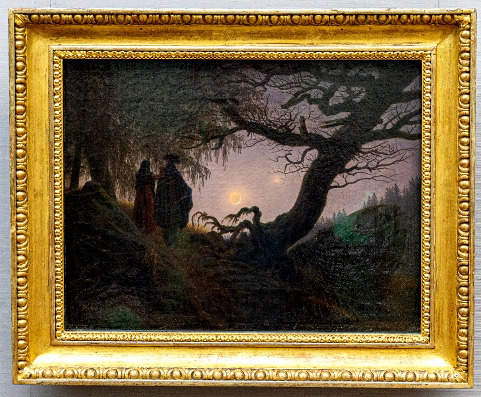 Alte Nationalgalerie-Friedrich-Mann und Frau den Mond betrachtend DSC8248