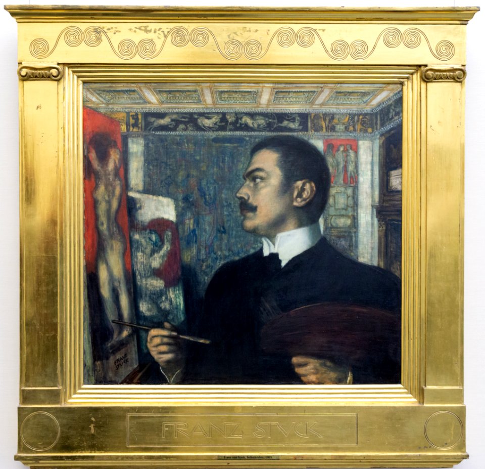 Alte Nationalgalerie-Stuck-Selbstbildnis im Atelier DSC7994