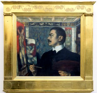 Alte Nationalgalerie-Stuck-Selbstbildnis im Atelier DSC7994