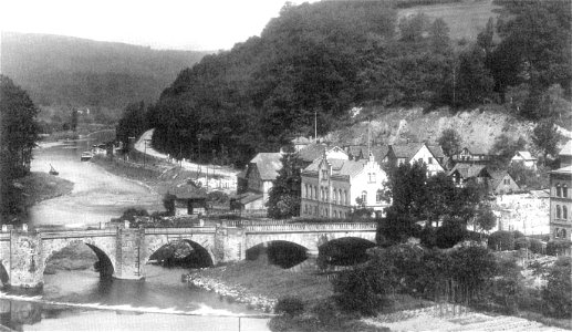 Alte Werrabrücke ohne Weserumschlagstelle 1910