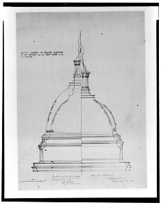 Alterations to the U.S. Capitol including extensions and new dome, Washington, D.C. Dome and tholos LCCN2002719789