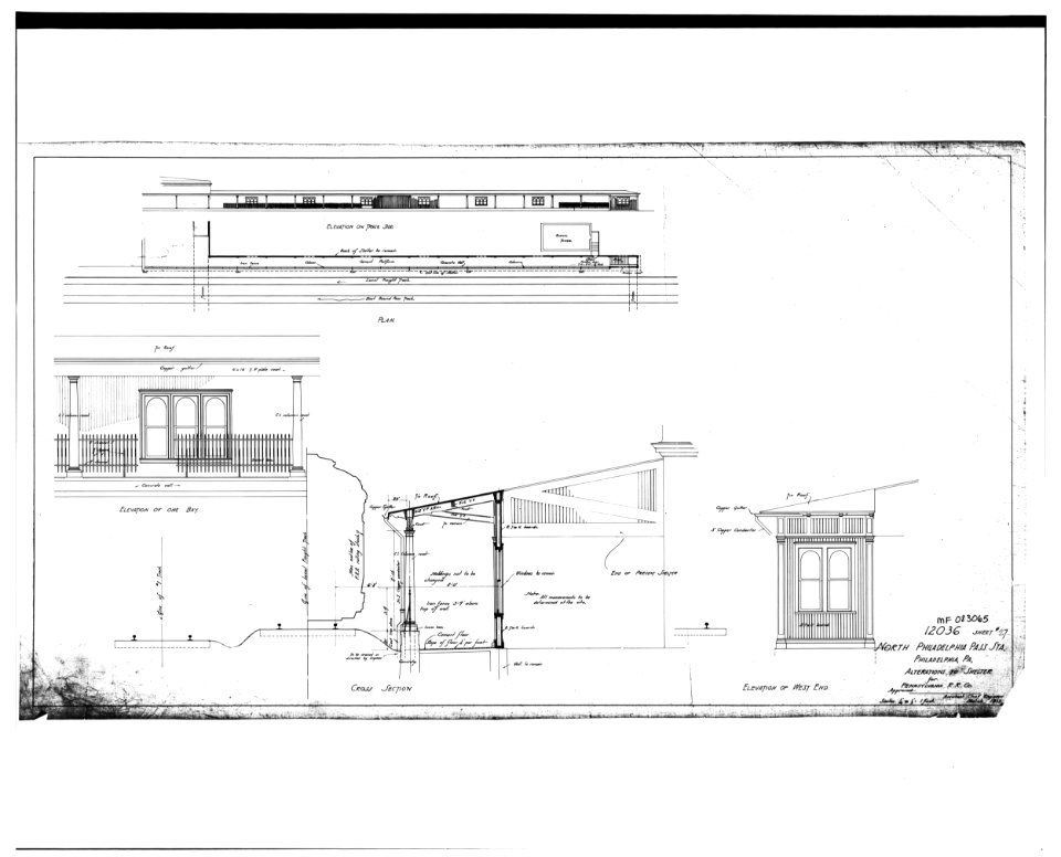 Alterations to Shelter (dated 3 1913) - North Philadelphia Station