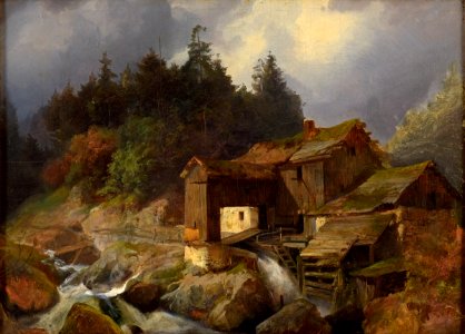 Alte Wassermühle am Wildbach c1840