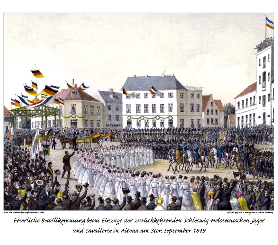 Altona Rückkehr der Jäger 1849 by Suhr