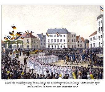 Altona Rückkehr der Jäger 1849 by Suhr
