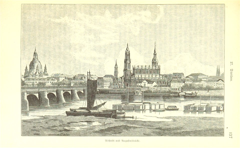 Altstadt von Dresden mit Augustusbrücke