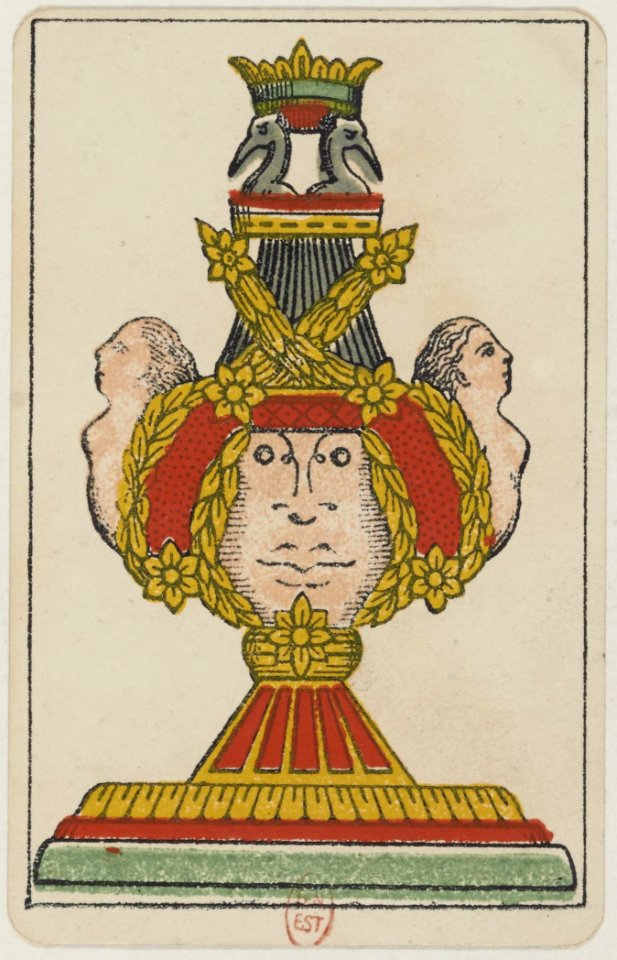 Aluette card deck - Grimaud - 1858-1890 - Ace of Cups