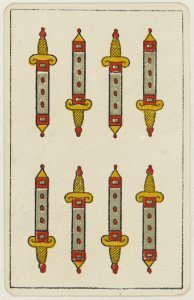 Aluette card deck - Grimaud - 1858-1890 - Eight of Swords