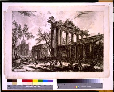 Altra veduta degli avanzi dell Pronao del Templo della Concordia - Cavalier Piranesi F. LCCN95509379