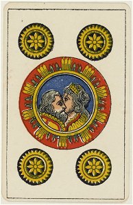 Aluette card deck - Grimaud - 1858-1890 - Five of Coins
