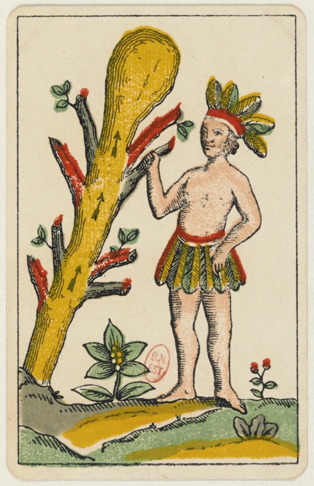 Aluette card deck - Grimaud - 1858-1890 - Ace of Clubs