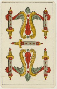 Aluette card deck - Grimaud - 1858-1890 - Five of Swords