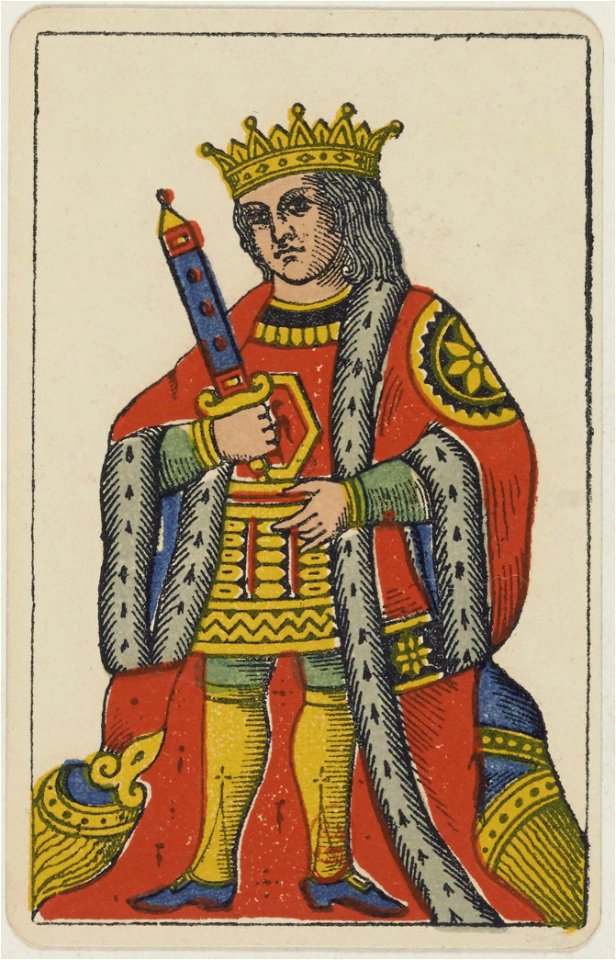 Aluette card deck - Grimaud - 1858-1890 - King of Swords
