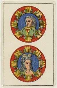 Aluette card deck - Grimaud - 1858-1890 - Two of Coins