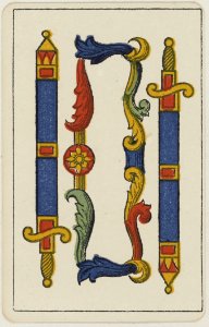 Aluette card deck - Grimaud - 1858-1890 - Two of Swords