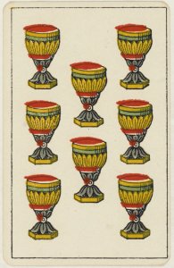 Aluette card deck - Grimaud - 1858-1890 - Eight of Cups