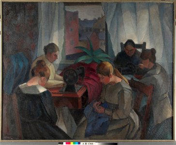 Alvar Cawén - Ompelijattaria - A II 1364 - Finnish National Gallery