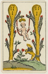 Aluette card deck - Grimaud - 1858-1890 - Two of Clubs