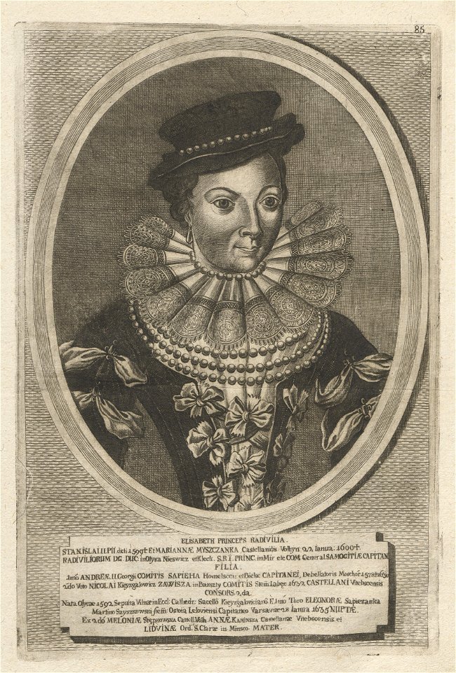 Alžbieta Sapieha-Zaviša (Radzivił). Альжбета Сапега-Завіша (Радзівіл) (H. Lajbovič, 1758)