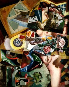 Amadeo de Souza-Cardoso, Untitled (Coty), 1917, oil and collage on canvas, 94 x 76 cm