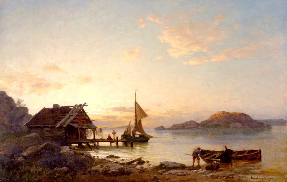 Amaldus Nielsen - Aften ved kysten