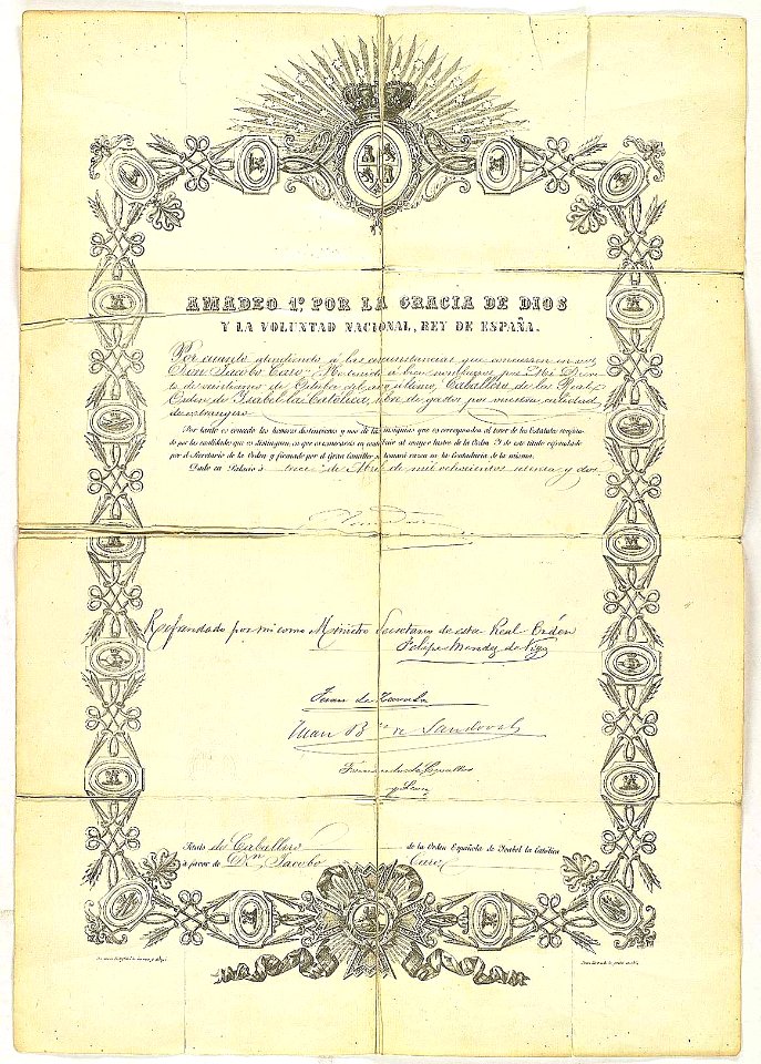 Amadeo I Ritterorden 1872