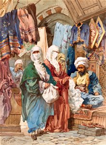 Amadeo Preziosi - The Silk Bazaar - Google Art Project