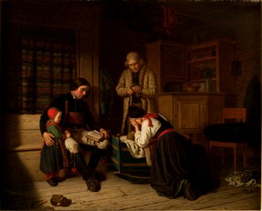 Amalia Lindegren - Lillans sista bädd ('The last bed of The Little One') - Google Art Project