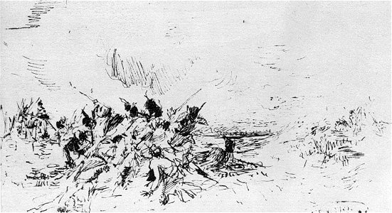 Aman - Scena de lupta la 1877