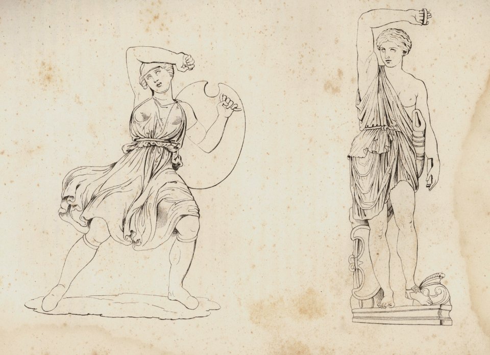 Amazonen-Bilder (Nach Visconti Mus Clement T II und Wagners Umrissen des Basreliefs am Tempel zu Phigalia - Horner Johann Jakob - 1837