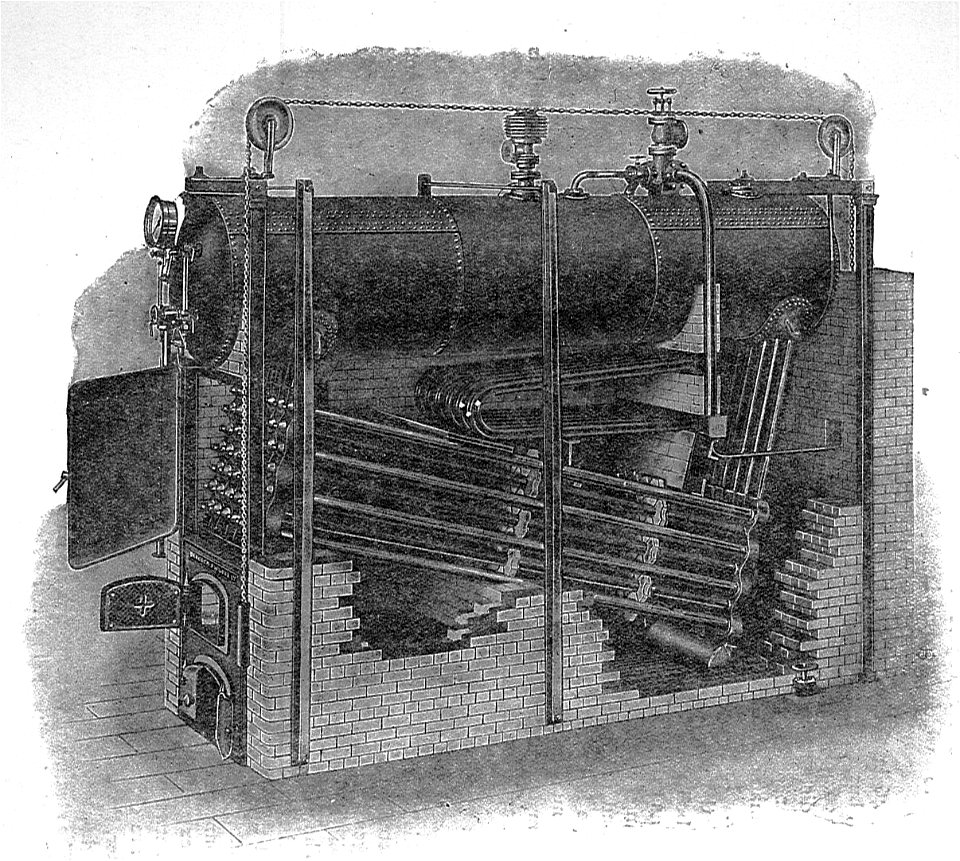 Babcock & Wilcox boiler (Rankin Kennedy, Modern Engines, Vol VI)