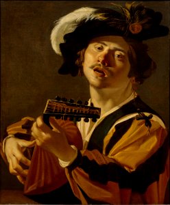 The Lute Player by Dirck van Baburen Centraal Museum 11481. Free illustration for personal and commercial use.